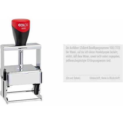 COLOP Textstempel Expert 3600, 8-zeilig, Gutschein