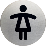DURABLE piktogramm "WC-Damen", Durchmesser: 83 mm, silber