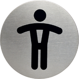 DURABLE piktogramm "WC-Herren", Durchmesser: 83 mm, silber