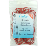 Lufer gummiringe RONDELLA im Beutel, rot, 20 mm, 10 g