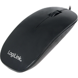 LogiLink optische Maus, flach, kabelgebunden, schwarz