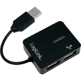 LogiLink usb 2.0 hub Smile, 4 Port, schwarz