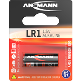 ANSMANN alkaline Rundzelle "LR1", 1,5 Volt, 1er-Blister