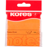 Kores haftnotizen "NEON", 75 x 75 mm, blanko, neon-orange