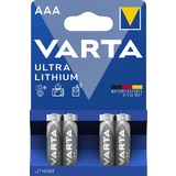 VARTA lithium Batterie ultra Lithium, micro (AAA), 4er Pack
