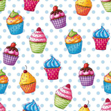 PAPSTAR motiv-servietten "Cupcakes", 330 x 330 mm