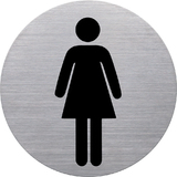 helit piktogramm "the badge" WC-Damen, rund, silber