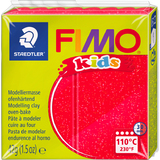 FIMO kids Modelliermasse, ofenhrtend, glitter-rot, 42 g