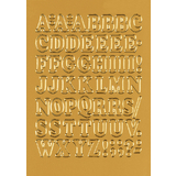 HERMA buchstaben-sticker A-Z, folie gold, 12 mm hoch