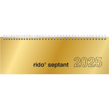 rido id tischkalender "septant", 2025, glanzkarton gold