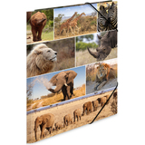 HERMA eckspannermappe "Afrika Tiere", aus Karton, din A3