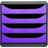 EXACOMPTA schubladenbox BIG-BOX, 4 Schbe, violett