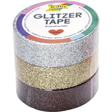 folia deko-klebeband "Glitzer Tape", silber/gold/braun