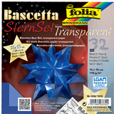 folia Faltbltter Bascetta-Stern, blau-transparent