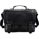 PRIDE&SOUL Umhngetasche "Business bag XL", Leder, schwarz