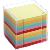 folia Zettelbox, Kunststoff, glasklar, Fllung: farbig