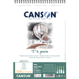 CANSON zeichenpapier-spiralblock "C"  grain, A4, 125 g/qm
