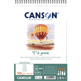 CANSON zeichenpapier-spiralblock "C"  grain, A4, 180 g/qm