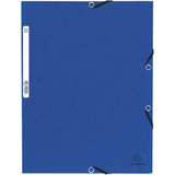 EXACOMPTA Eckspannermappe, din A4, aus Karton, blau