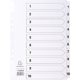 EXACOMPTA karton-register 1-10, din A4, wei, 10-teilig