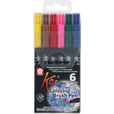 SAKURA pinselstift Koi coloring Brush, 6er Etui, Grundfarben