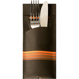 PAPSTAR servietten-tasche "Stripes", schwarz / orange