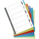 EXACOMPTA Kunststoff-Register, blanko, din A4, 6-teilig