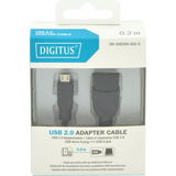 DIGITUS usb 2.0 Adapterkabel, OTG, micro USB-B - USB-A