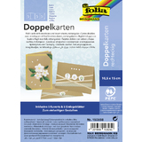 folia Doppelkarten, 105 x 150 mm, 220 g/qm, natronbraun