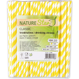 NATURE star Papiertrinkhalme Classic, 197 mm, rot/wei