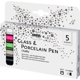 KREUL glass & porcelain Pen Chalky, 5er-Set