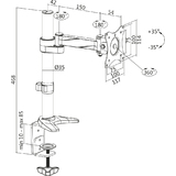 LogiLink TFT-/LCD-Monitorarm, Aluminium, Armlnge: 246 mm