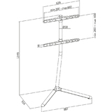 LogiLink TV-Stnder, fr 124,46 - 177,80 cm, V-Fu, schwarz