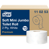 TORK minirollen-toilettenpapier Jumbo, 2-lagig, wei, 170 m