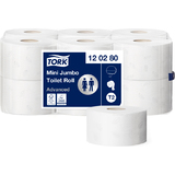 TORK minirollen-toilettenpapier Jumbo, 2-lagig, wei, 170 m