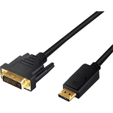 LogiLink displayport - dvi Adapterkabel, schwarz, 1,0 m