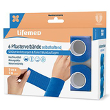 Lifemed Pflasterverband, selbsthaftend, blau, 6er