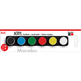 Marabu acrylfarben-set "BASIC", 6 x 3,5 ml