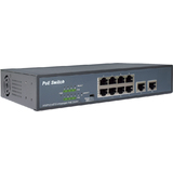 DIGITUS poe Fast ethernet Switch, 8 port + 2 port Uplink