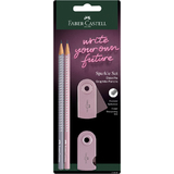 FABER-CASTELL schreibset GRIP SPARKLE, rose