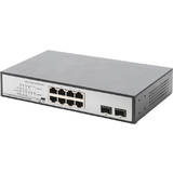 DIGITUS 19" gigabit PoE Switch, 8-Port, Unmanaged, 2 Uplinks