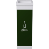 PAPERFLOW wertstoffsammelbox fr Glas, wei, 60 Liter