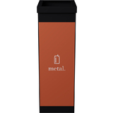 PAPERFLOW wertstoffsammelbox fr Metall, schwarz, 60 Liter