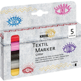 KREUL textilmarker Glitter, medium 5er-Set