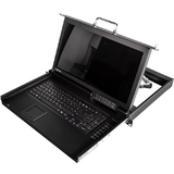 LogiLink 17" lcd KVM konsole mit kvm Switch, 1 Port, schwarz