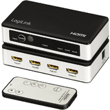 LogiLink 4K/60Hz hdmi Switch, 3-fach, schwarz/silber