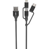 ANSMANN 3in1 daten- & Ladekabel, Lightning/USB-C/Micro-USB