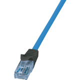 LogiLink premium Patchkabel, Kat.6A, U/UTP, blau, 1,0 m