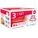 emsa frischhaltedose CLIP & close Glas, 3er Set