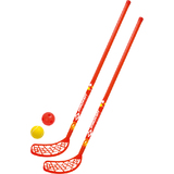 SCHILDKRT fun-hockey Set, 4-teilig, rot / gelb